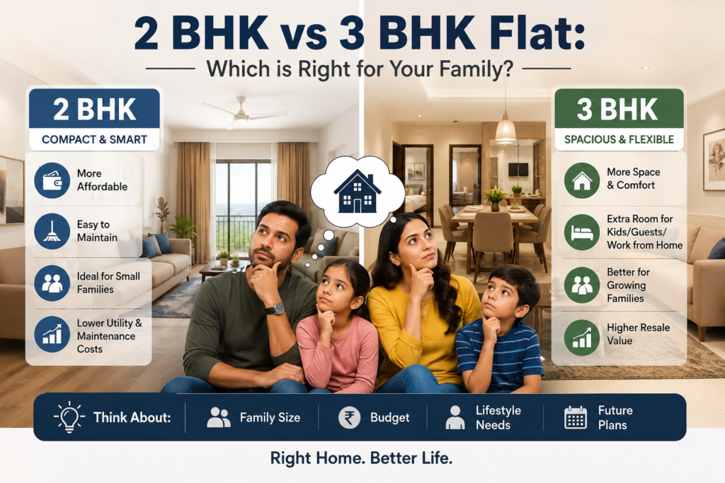 2 BHK vs 3 BHK Flat Which is Right for Your Family